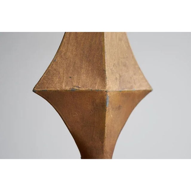 Metal Antique Gold Painted Finials, 19th Century, Set of 2 For Sale - Image 7 of 11