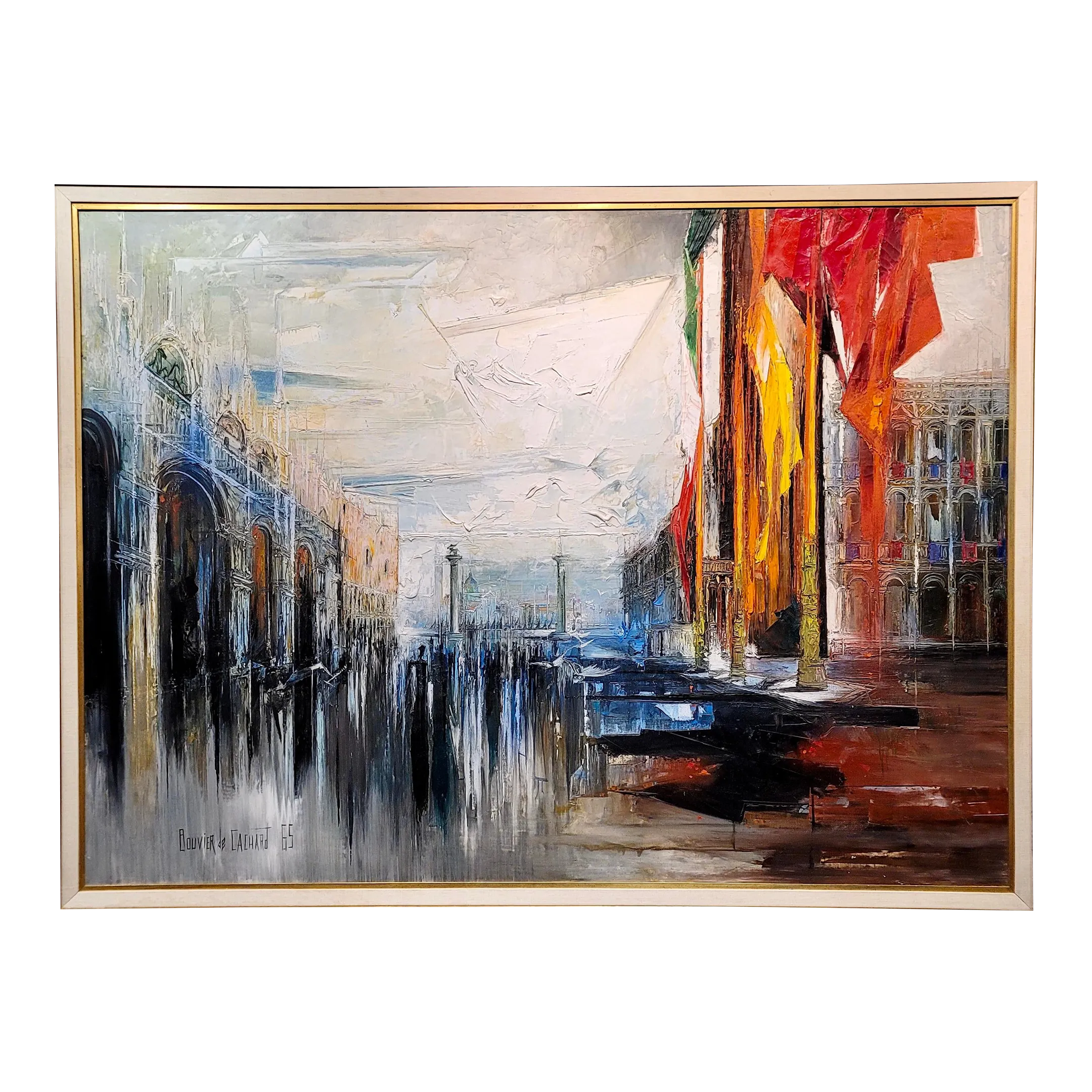 Bouvier De Cachard 64 ブービエ・ド・カシャール 油絵 Regis De Bouvier De Cachard -1966 Piazza San Marco in Venice