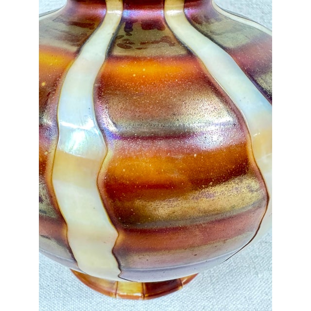 1980s Vintage Art Glass Vase For Sale - Image 5 of 9