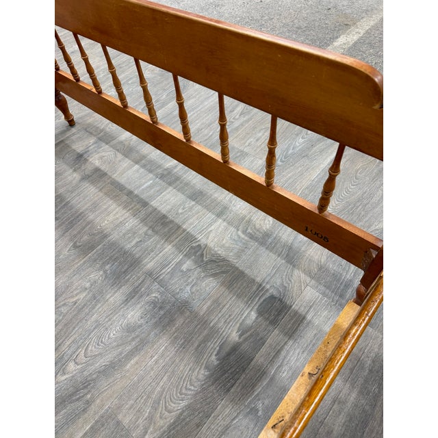 Vintage Full Size Early American Colonial Jenny Lind Spindle Bed For Sale - Image 14 of 16