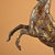 Bronze Leaping Antelope Sculpture, Intricate Gold Inlaid Scroll Patterns, Archaic Chinoiserie Statue For Sale - Image 9 of 10