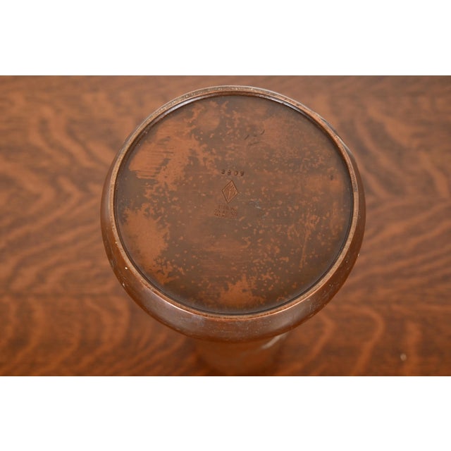 Heintz Arts & Crafts Sterling Silver on Bronze Large Vase For Sale - Image 11 of 12