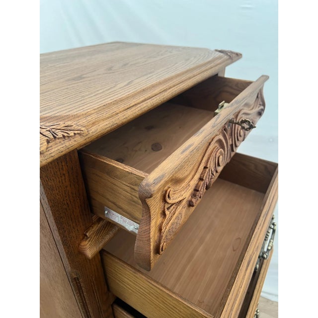 Brown 1990s Oakwood Interiors Lingerie Dresser Chest Seven Cedar Drawers Locking Top Drawer For Sale - Image 8 of 13