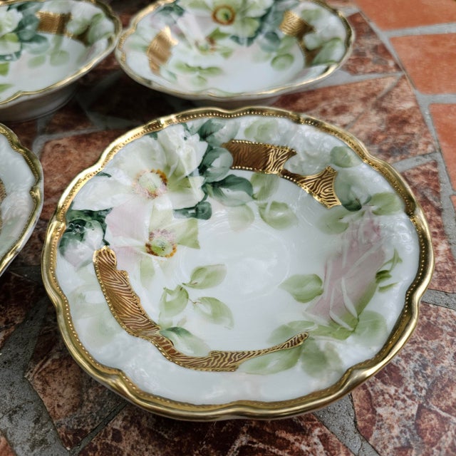 Antique Hand Painted Nippon Japan Porcelain Bowls For Sale - Image 10 of 12
