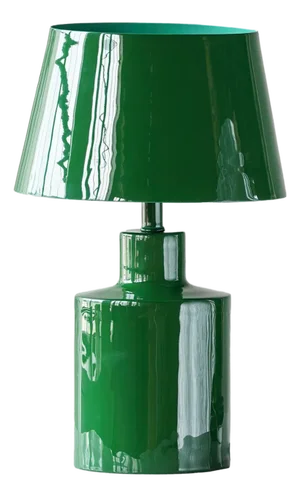 Contemporary Matthew Izzo Home Emerald Enamel Table Lamp