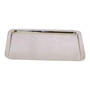 1970’s Vintage/New Old Stock Silverplate Oblong Coffee Tray, Raw Edge/Plain