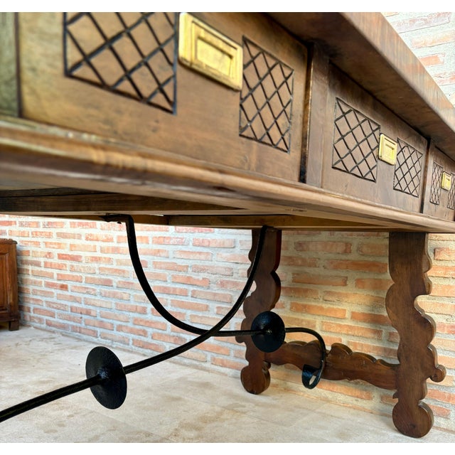 Antique Baroque Spanish Desk Table For Sale - Image 12 of 18