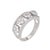 Stylish contemporary diamond cluster ring crafted in 14 karat white gold. Diamonds total an estimated 1.35 carats...