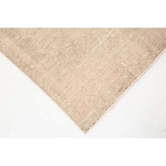 Vintage Runner Rug in Faded Beige For Sale - Image 11 of 12