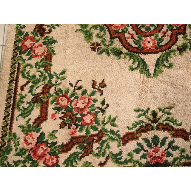 1960s Vintage Belgian Savonnerie Rug For Sale In New York - Image 6 of 7