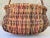 Vintage 1900s Rustic Multicolored “Buttocks” Rattan Wicker Basket For Sale - Image 9 of 10