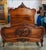 Rococo Antique French Louis XV–Style Carved Walnut Bed With Floral Rocaille Details For Sale - Image 3 of 4