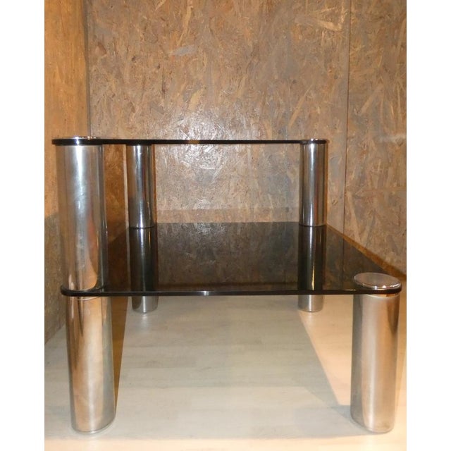 Italian Table in Crystal and Steel by Marco Zanuso for Zanotta, 1960s For Sale - Image 16 of 18