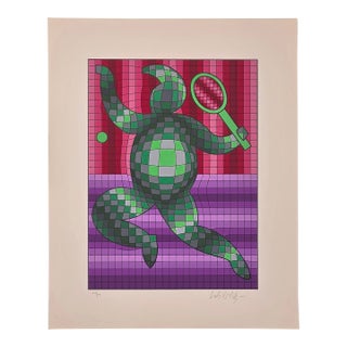 Victor Vasarely Tennis Player Variant #2 For Sale