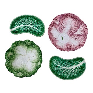 Mid 20th Century Farmhouse Lettuce Serving Dishes - Set of 4 For Sale