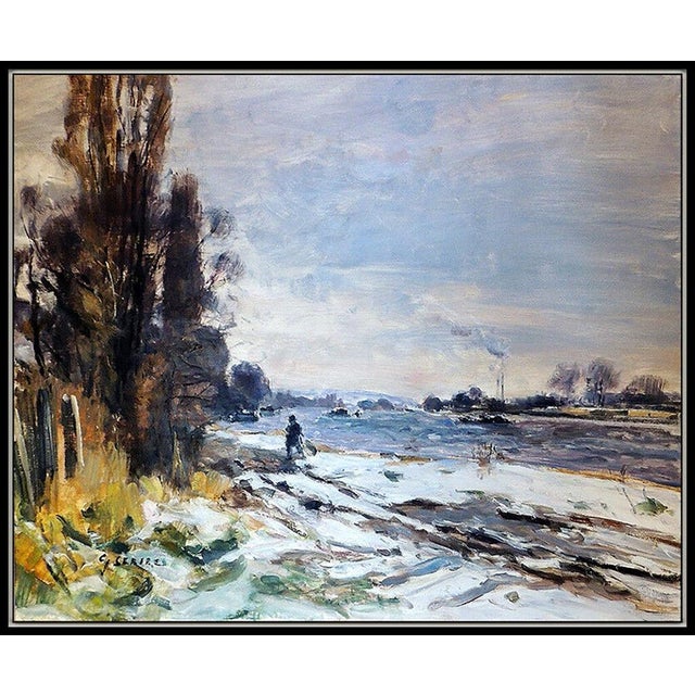 Post Impressionist Mid 20th Century Neige A Auberville, Gaston Sebire For Sale - Image 3 of 6