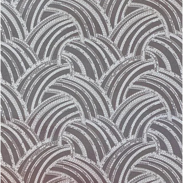 Designer Vicki Payne Free Spirit Gray Modern Abstract "Feathers" Fabric Sample For Sale - Image 4 of 4