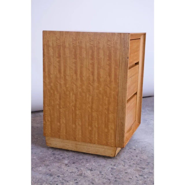 Mid-Century American Modern Maple Three-Drawer Chest For Sale - Image 11 of 13
