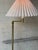 Brass Brass Swing-Arm Floor Lamp With Pleated Shade Danish Mid-Century Modern 1960s For Sale - Image 8 of 11