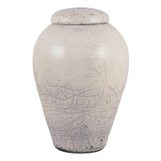 Swedish Ceramic Lidded Vase by Anita Wederbrand For Sale