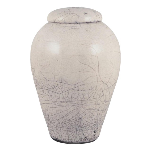 Swedish Ceramic Lidded Vase by Anita Wederbrand For Sale