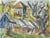 Watercolor on paper, estate stamp on the back. Marianna Van Rossen Hoogendyk (1924-2008) was born in Connecticut to an...