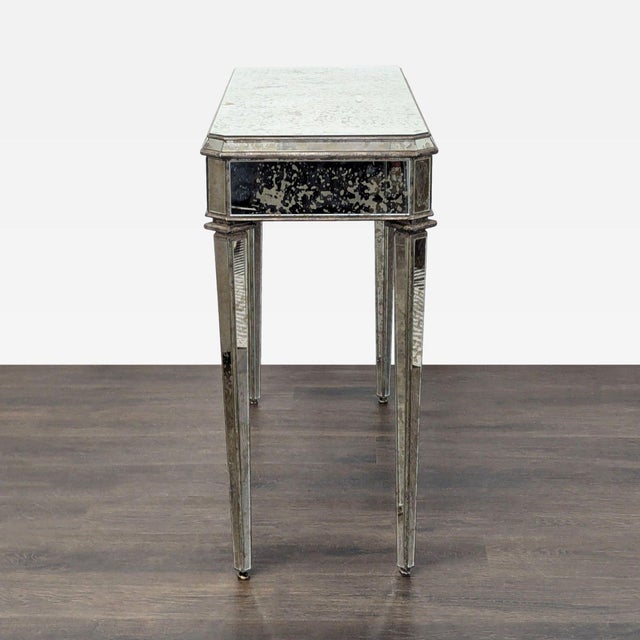 2010s Currey & Company Mirrored Console Table For Sale - Image 5 of 10