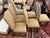 2000 - 2009 French Louis XIII Style High Back Damask Dining Chairs, Set of Six For Sale - Image 5 of 13