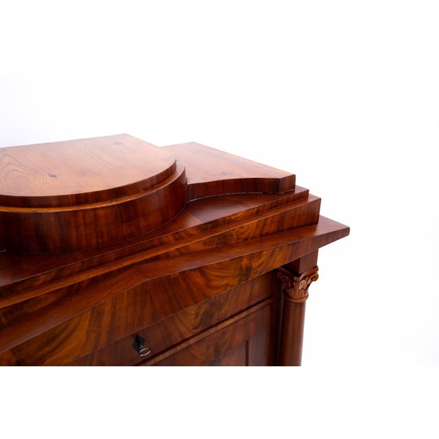 Antique Biedermeier Walnut Secretary, Western Europe, 1840s For Sale - Image 16 of 18