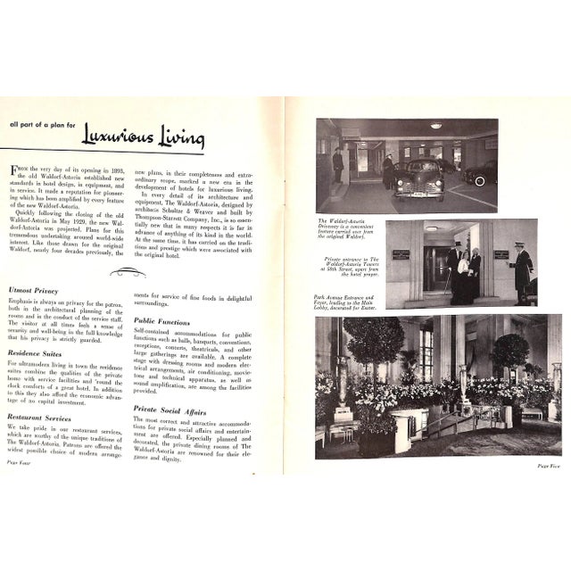White "Facts About the Waldorf-Astoria" 1950 For Sale - Image 8 of 13