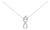 Sterling Silver 1/4 Cttw Diamond Infinity Motif Pendant Necklace For Sale