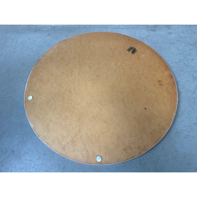 Glass Vintage Round Mirror, 1980s For Sale - Image 7 of 16