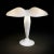 Milk white mouth blown and hand finished Murano glass table lamp designed in 1994 by Carlo Moretti. 2 x 40 watt...