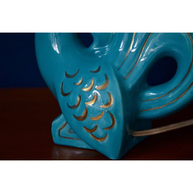 Ceramic Vintage Art Deco Ceramic Table Lamp with Zoomorphic Design, 1930s For Sale - Image 7 of 16