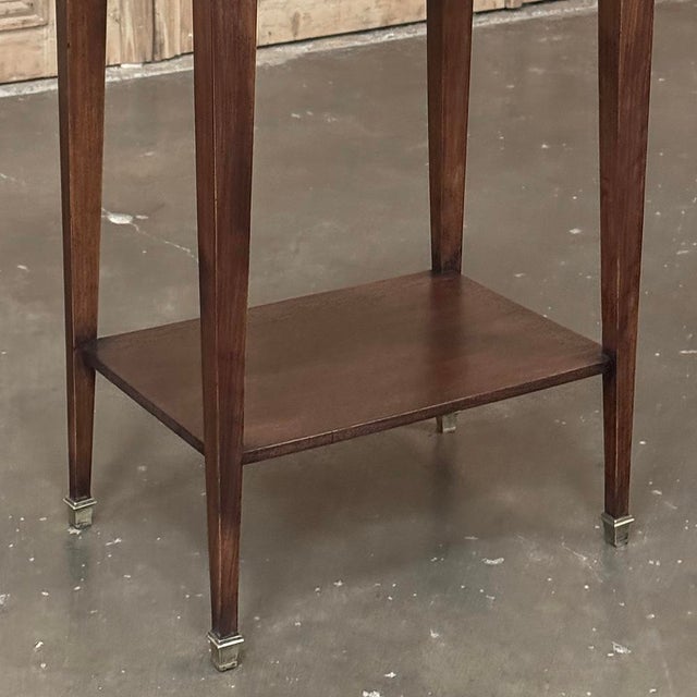 Wood Pair Mid-Century Louis XVI Style Mahogany End Tables For Sale - Image 7 of 18