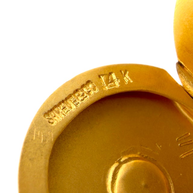 Edwardian Shreve & Co. Celestial Bloomed Gold Pearl Locket, Elizabeth 1902 For Sale - Image 12 of 12
