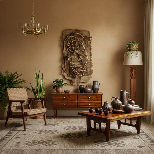 1960s 1961 Solid Walnut Mid-Century Modern Low Chest With 4 Drawers, Attributed For Sale - Image 5 of 13