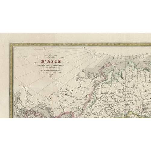 French Map of Asia with Russia, China and India by Cortambert, 1864 For Sale - Image 4 of 10