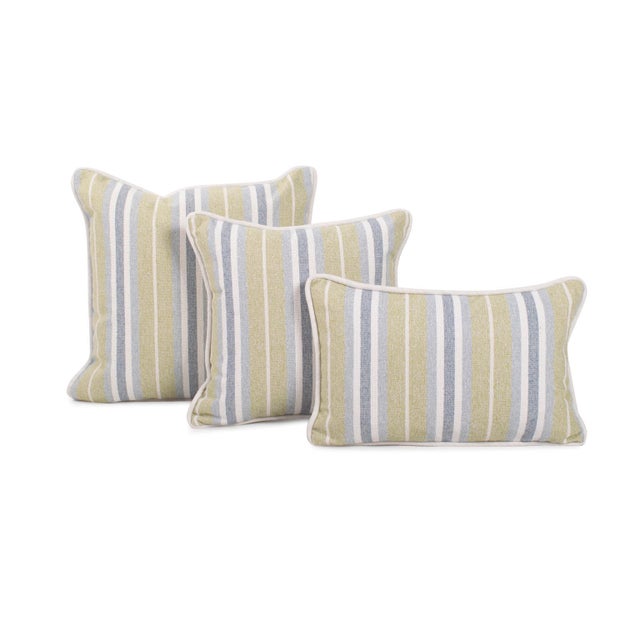Textile Indoor/Outdoor Pillow 24 x 24 Dune Moss For Sale - Image 7 of 11
