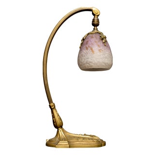 Gilt Bronze and Art Glass Table Lamp by C. Ranc, France, 1925-1930 For Sale