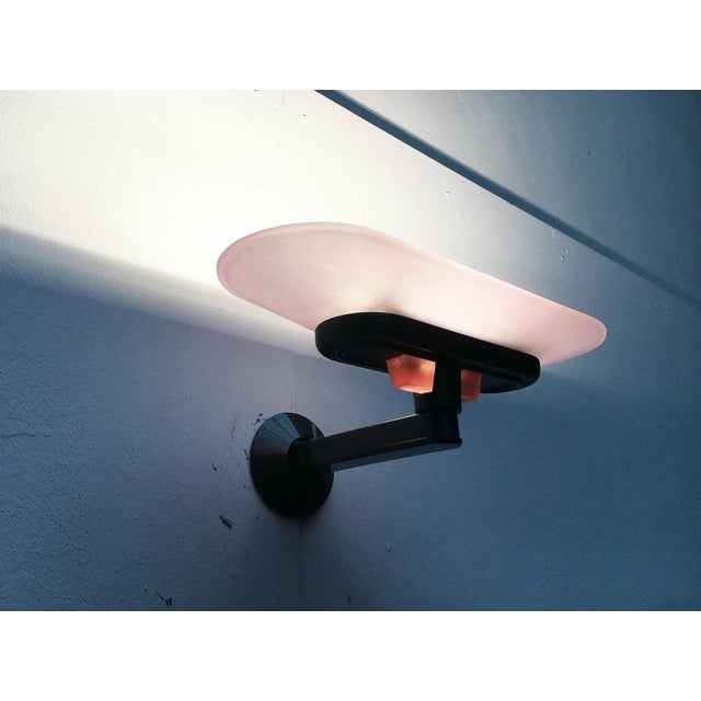 Postmodern Italian Pink Jill Sconces by Perry King, S. Miranda, G. Arnaldi for Arteluce, Set of 2 For Sale - Image 14 of 18