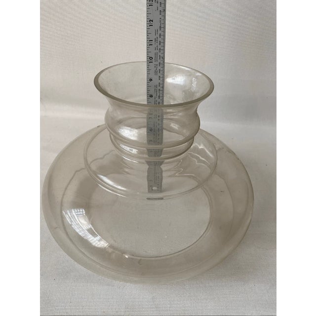 Antique Italian Style Brass & Glass Globe Hanging Lamp For Sale In Pittsburgh - Image 6 of 8