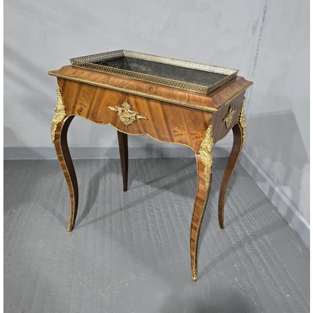 French Satinwood Jardinere Planter, 1880s For Sale - Image 12 of 12