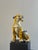 Ceramic cheetah, 1970s, Italian manufacture. Cheetah statue made of glossy painted ceramic.