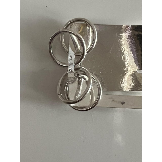 Curved, Unique Brushed Texture, Distinctive Multiple-Ring Bail Sterling ...