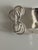 Mid 20th Century Curved, Unique Brushed Texture, Distinctive Multiple-Ring Bail Sterling Silver Pendant, With Accentuated Pierce-Work Slots Cutout For Sale - Image 5 of 8