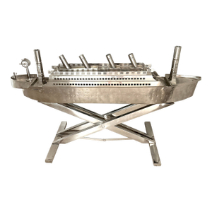 Vintage Chrome Titanic Era Ocean Liner Boat Model Circa 1960