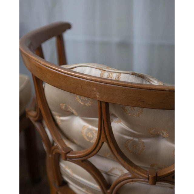 Mid-Century Modern Attributed to Billy Haines Fruitwood Lounge Chairs - A Pair For Sale - Image 10 of 15