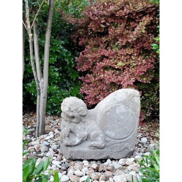 15th Century & Earlier Rare Antique Tibetan Buddhist Ancient Temple Snow Lion & Wheel Architectural Ornament For Sale - Image 5 of 11