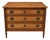 Louis XVI Light Walnut Chest of Drawers with Three Drawers and Fluted Motifs, 1930s For Sale